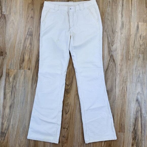 🐞Vintage Gap Ivory Velour Lowrise Bootcut Pants Size 8/29 - Picture 2 of 13